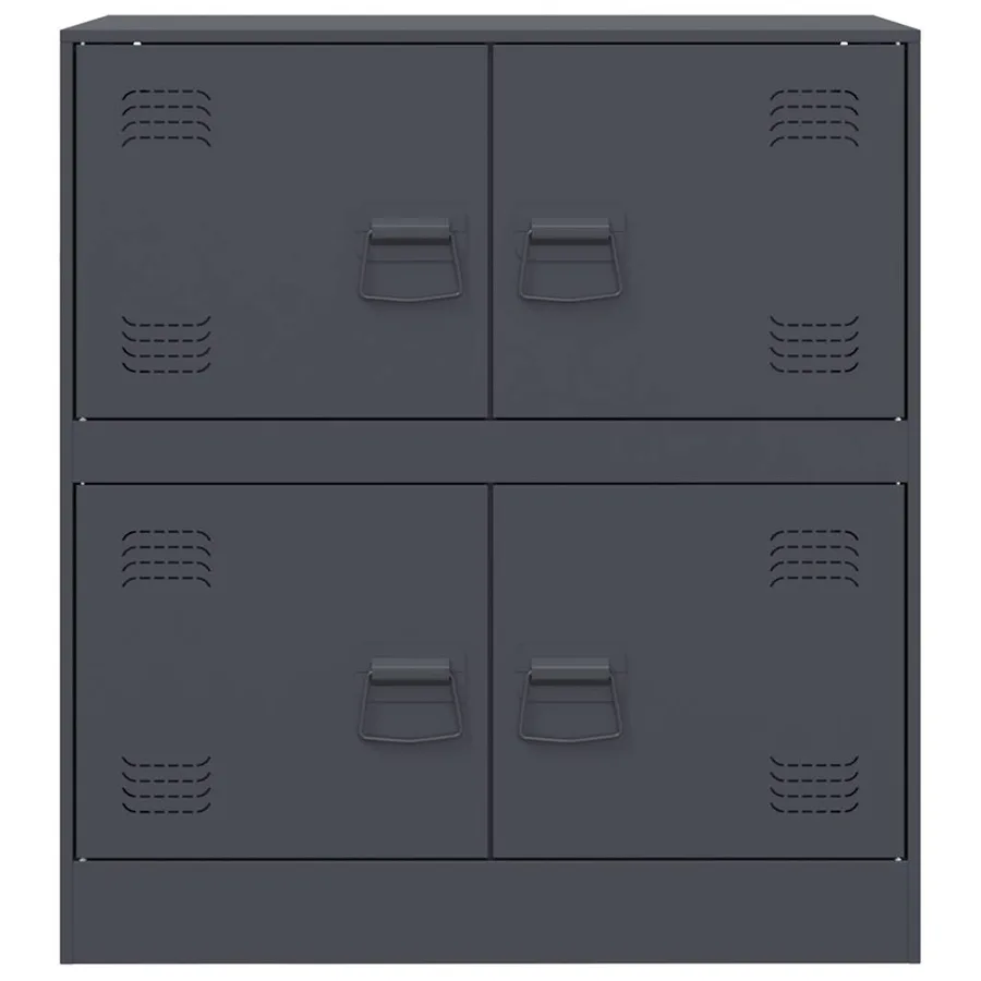 Buffet anthracite 67x39x73 cm acier - 6