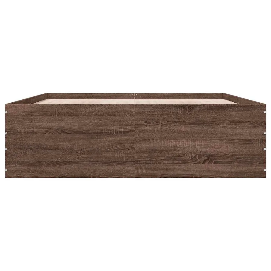 Cadre de lit sans matelas chêne marron 150x200 cm - 4