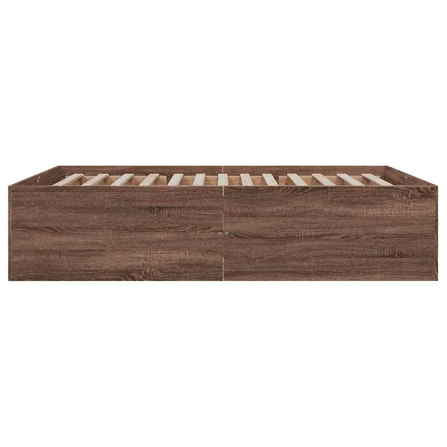 Cadre de lit sans matelas chêne marron 150x200 cm - 5