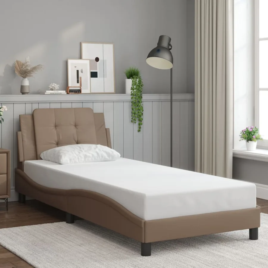 Cadre de lit avec LED sans matelas Zadar cappuccino 90x190 cm - 4