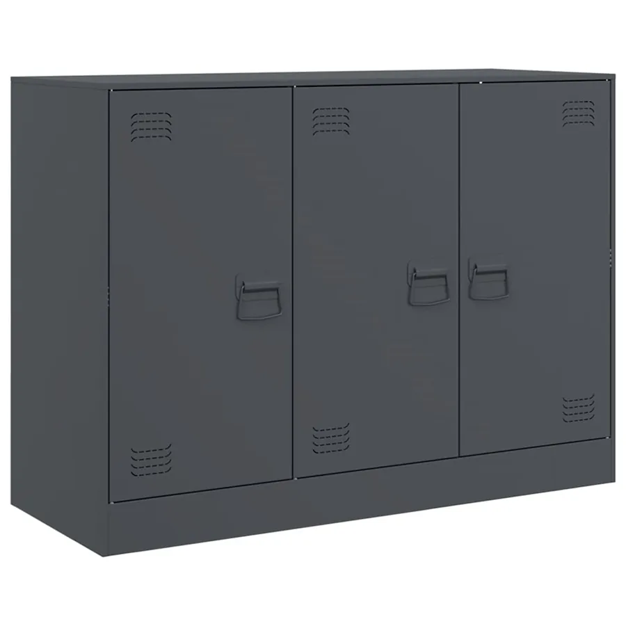 Buffet anthracite 99x39x73 cm acier - 2