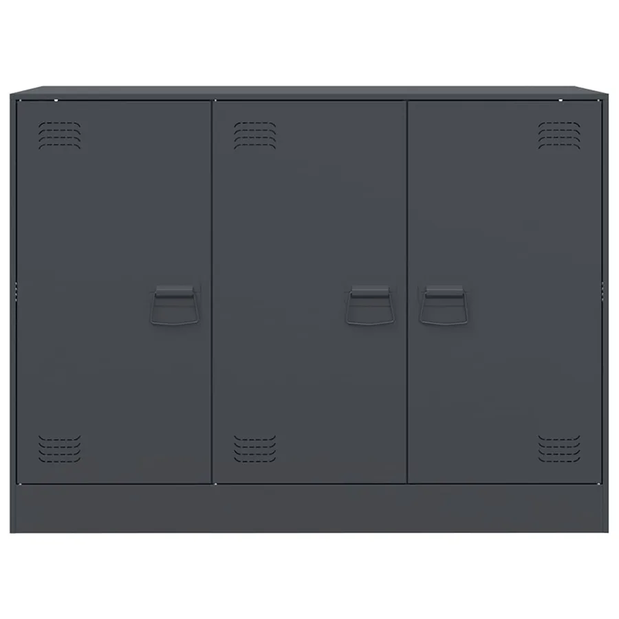 Buffet anthracite 99x39x73 cm acier - 6