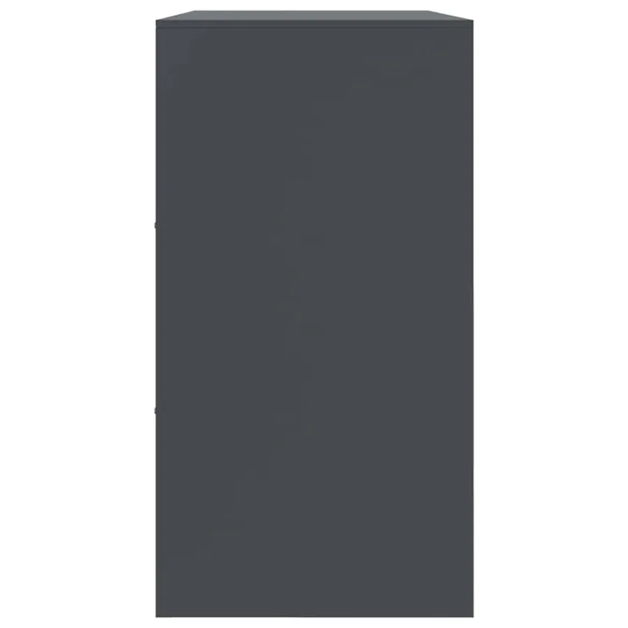 Buffet anthracite 99x39x73 cm acier - 8