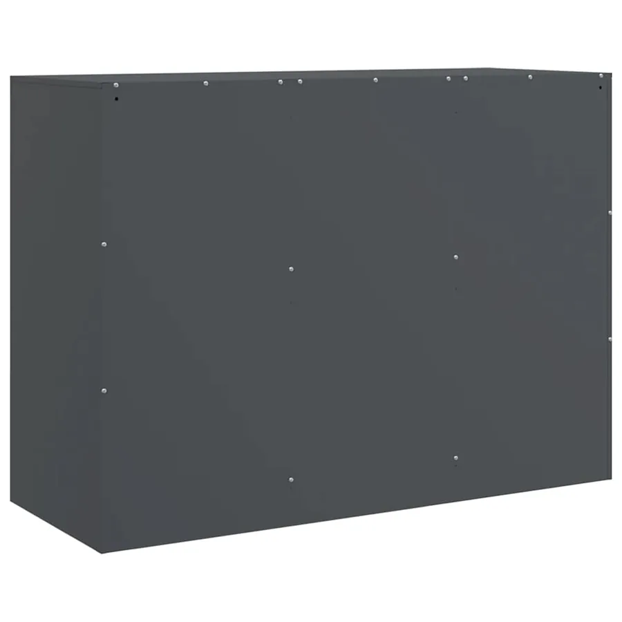 Buffet anthracite 99x39x73 cm acier - 9