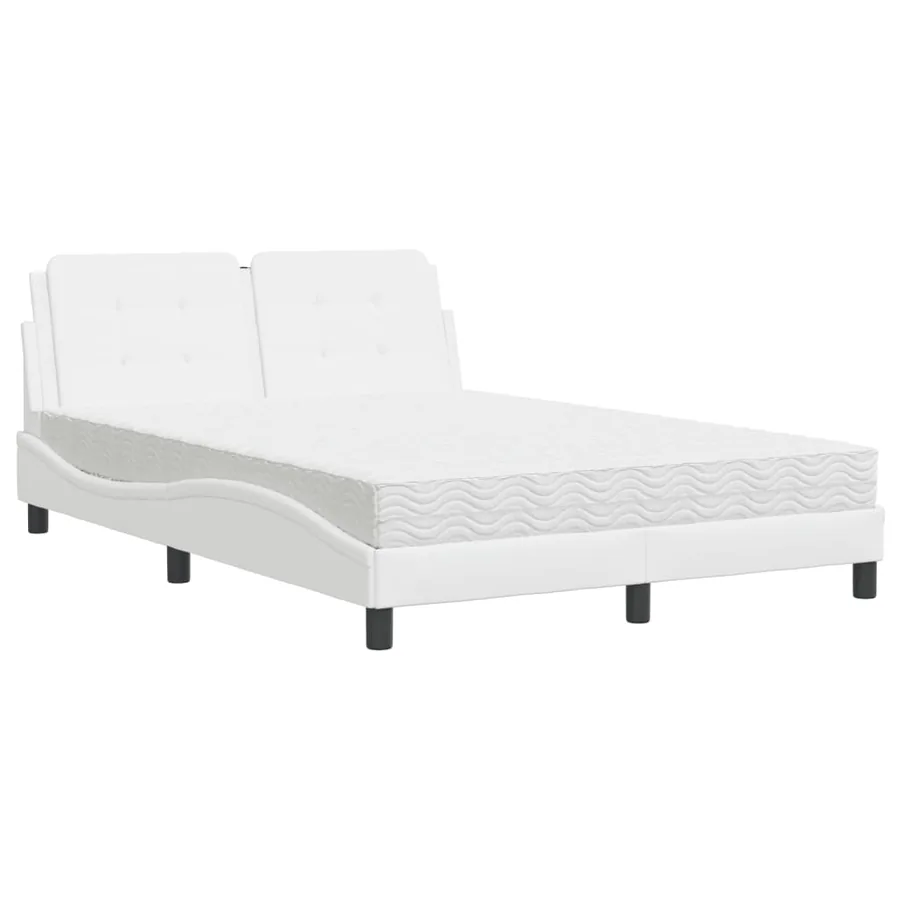 Cadre de lit sans matelas Zadar blanc 120x200 cm similicuir - 2