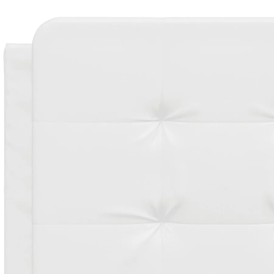 Cadre de lit sans matelas Zadar blanc 120x200 cm similicuir - 7