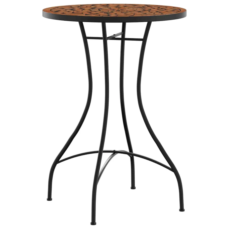 Ensemble de bistro mosaïque terre cuite fer et céramique - 3