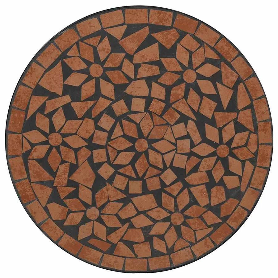 Ensemble de bistro mosaïque terre cuite fer et céramique - 6