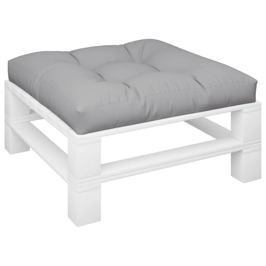 Coussin de palette gris 80x80x12 cm tissu - 3