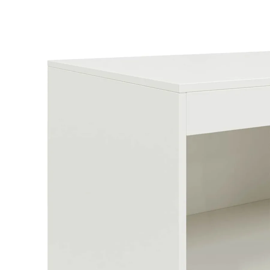 Buffet blanc 67x39x107 cm acier - 10