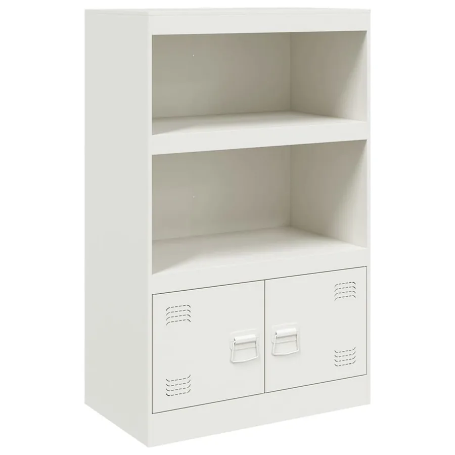 Buffet blanc 67x39x107 cm acier - 2