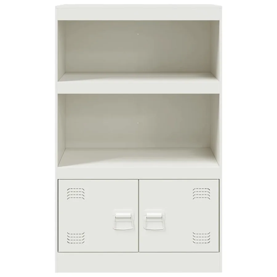Buffet blanc 67x39x107 cm acier - 6