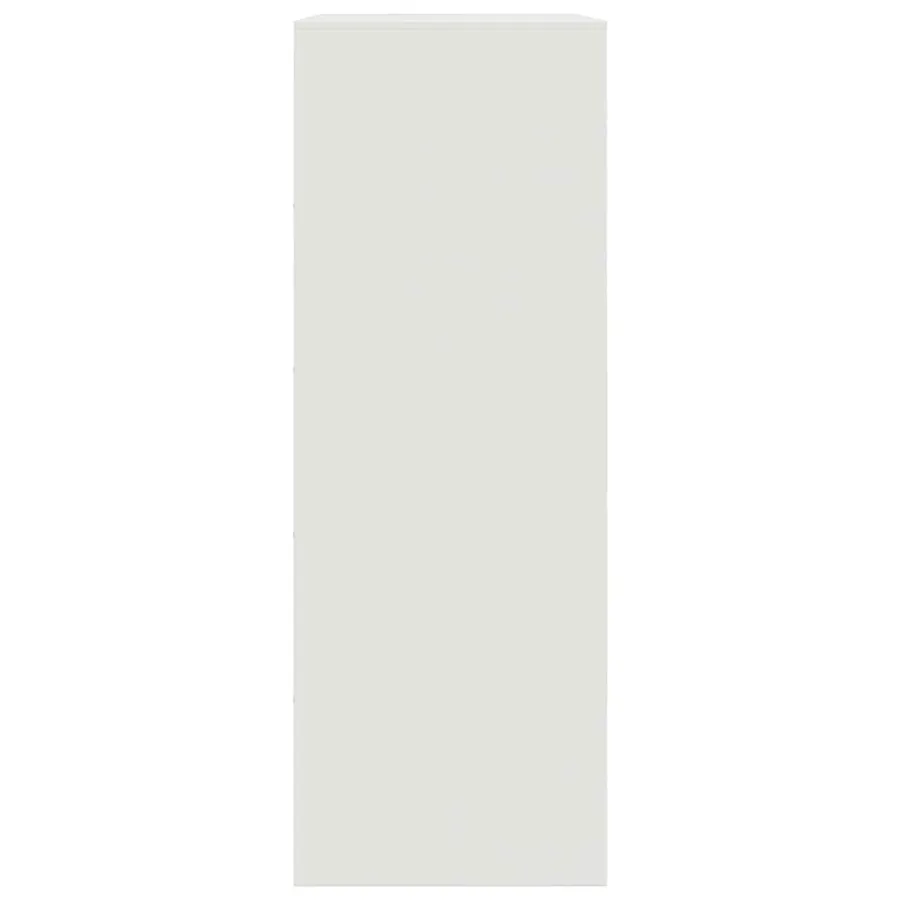 Buffet blanc 67x39x107 cm acier - 8