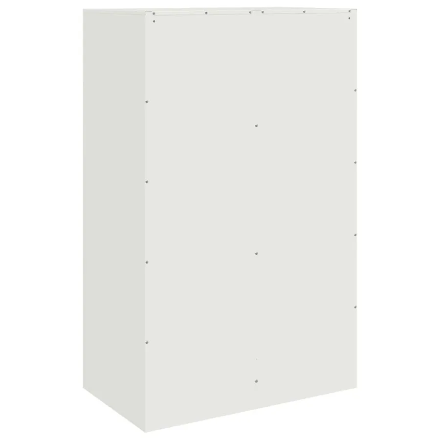 Buffet blanc 67x39x107 cm acier - 9
