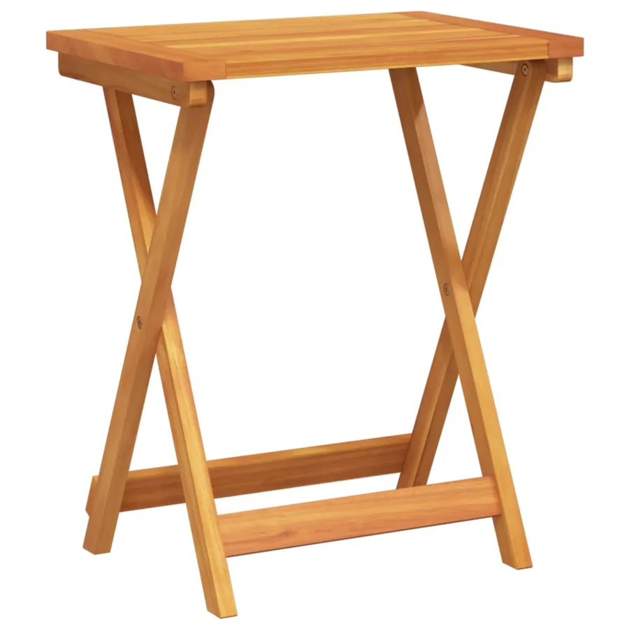 Ensemble à manger de jardin pliable 3 pcs bois d'acacia massif - 3