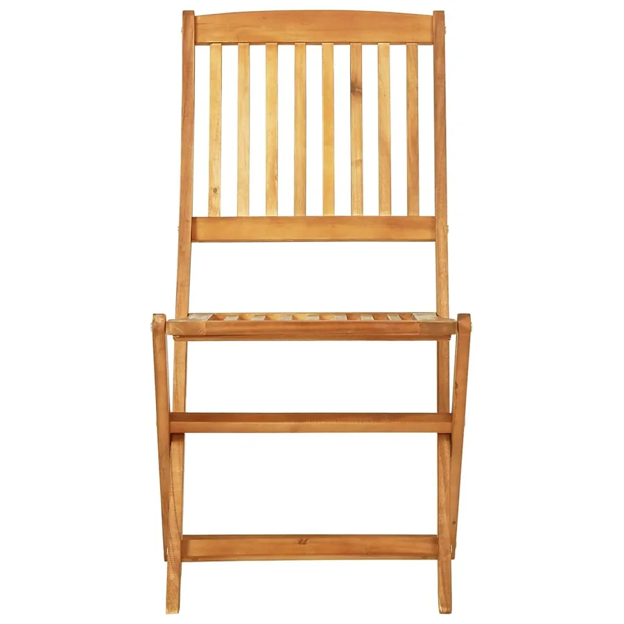 Ensemble à manger de jardin pliable 3 pcs bois d'acacia massif - 6