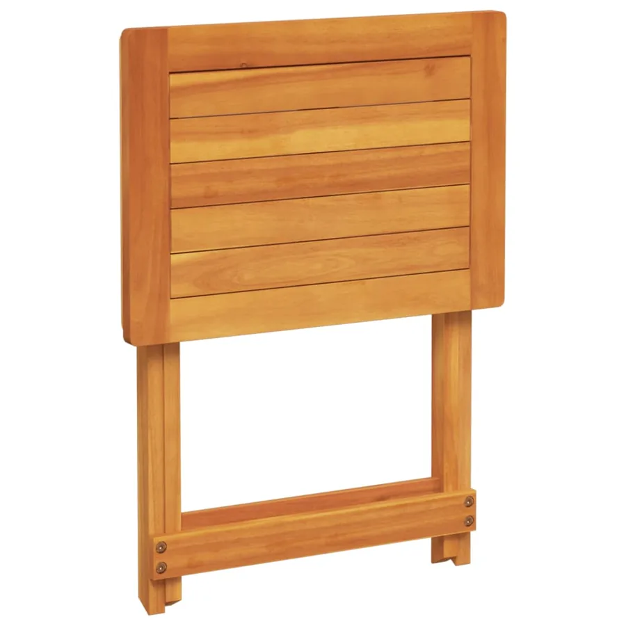 Ensemble à manger de jardin pliable 3 pcs bois d'acacia massif - 7