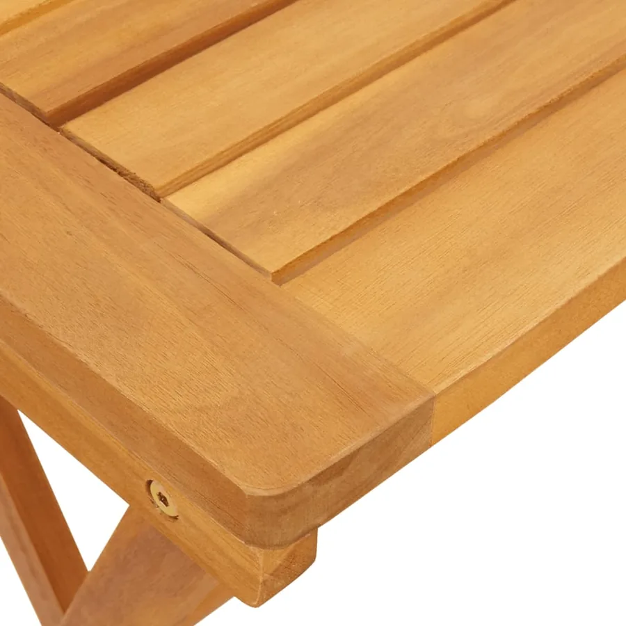 Ensemble à manger de jardin pliable 3 pcs bois d'acacia massif - 8