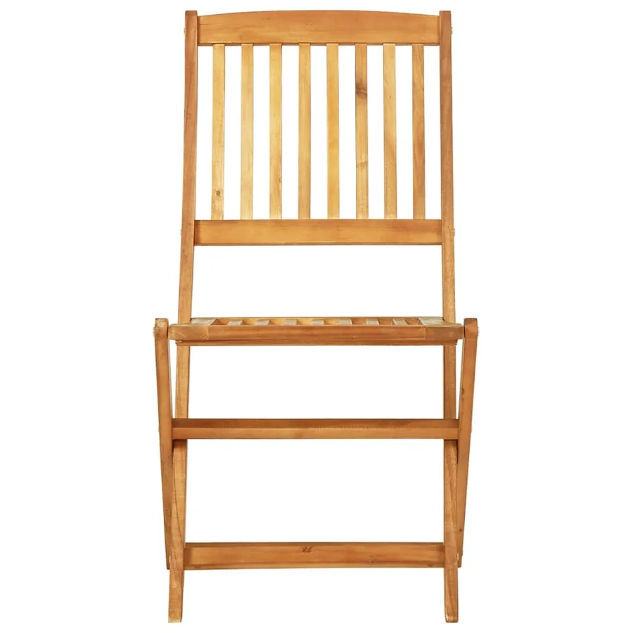 Ensemble à manger de jardin pliable 3 pcs bois d'acacia massif - 6