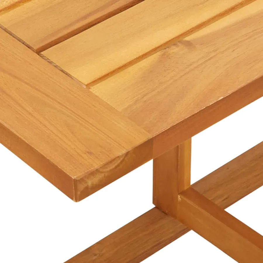 Ensemble à manger de jardin pliable 3 pcs bois d'acacia massif - 8