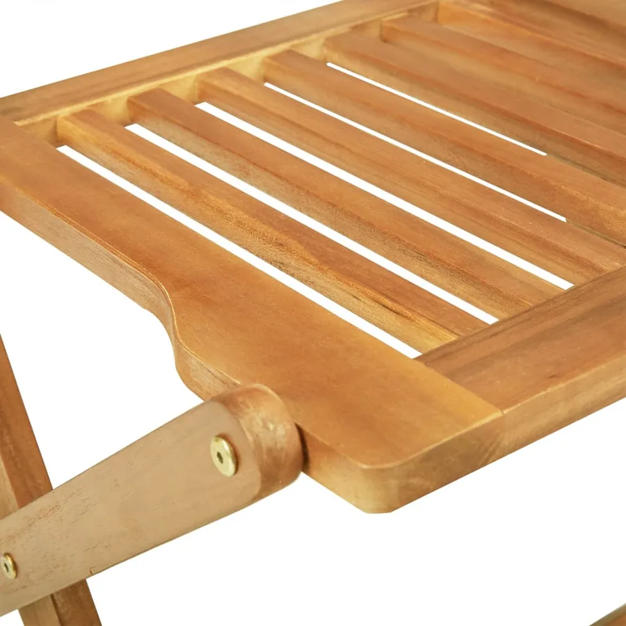 Ensemble à manger de jardin pliable 3 pcs bois d'acacia massif - 9