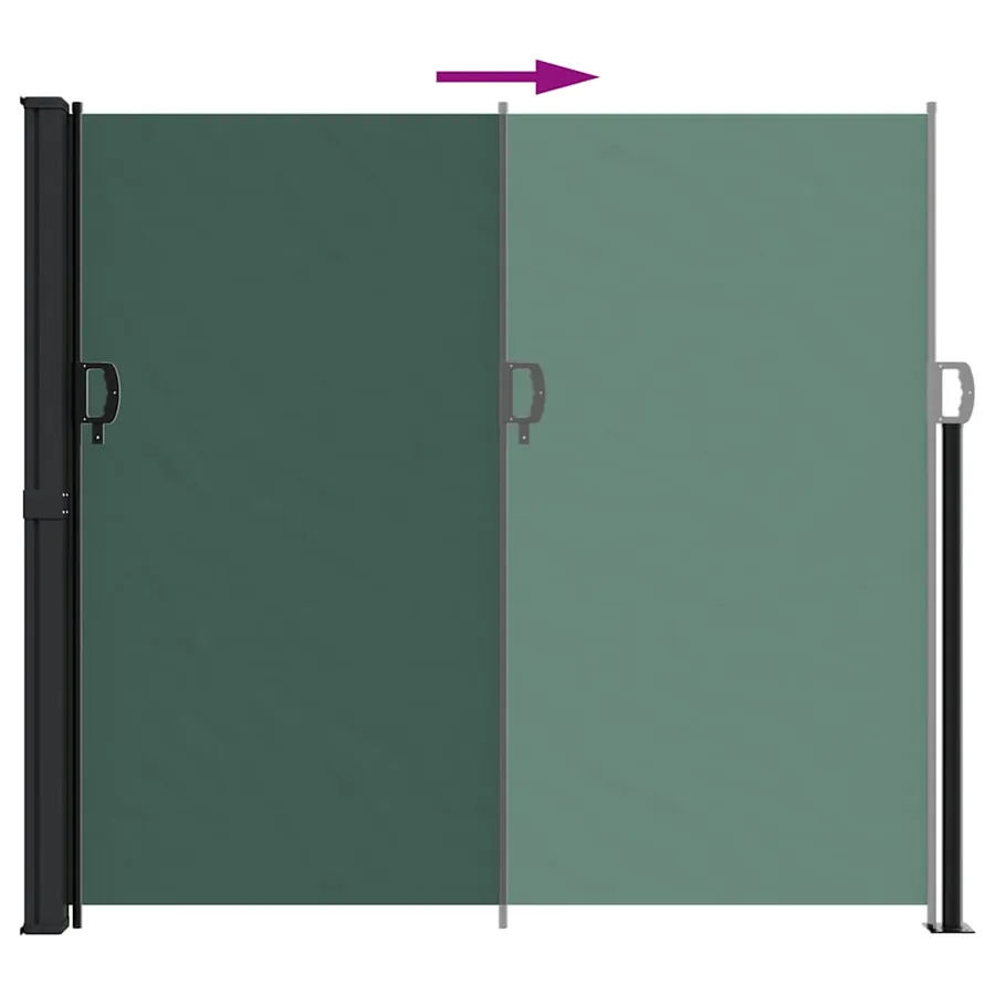 Auvent latéral rétractable vert foncé 180x500 cm - 5