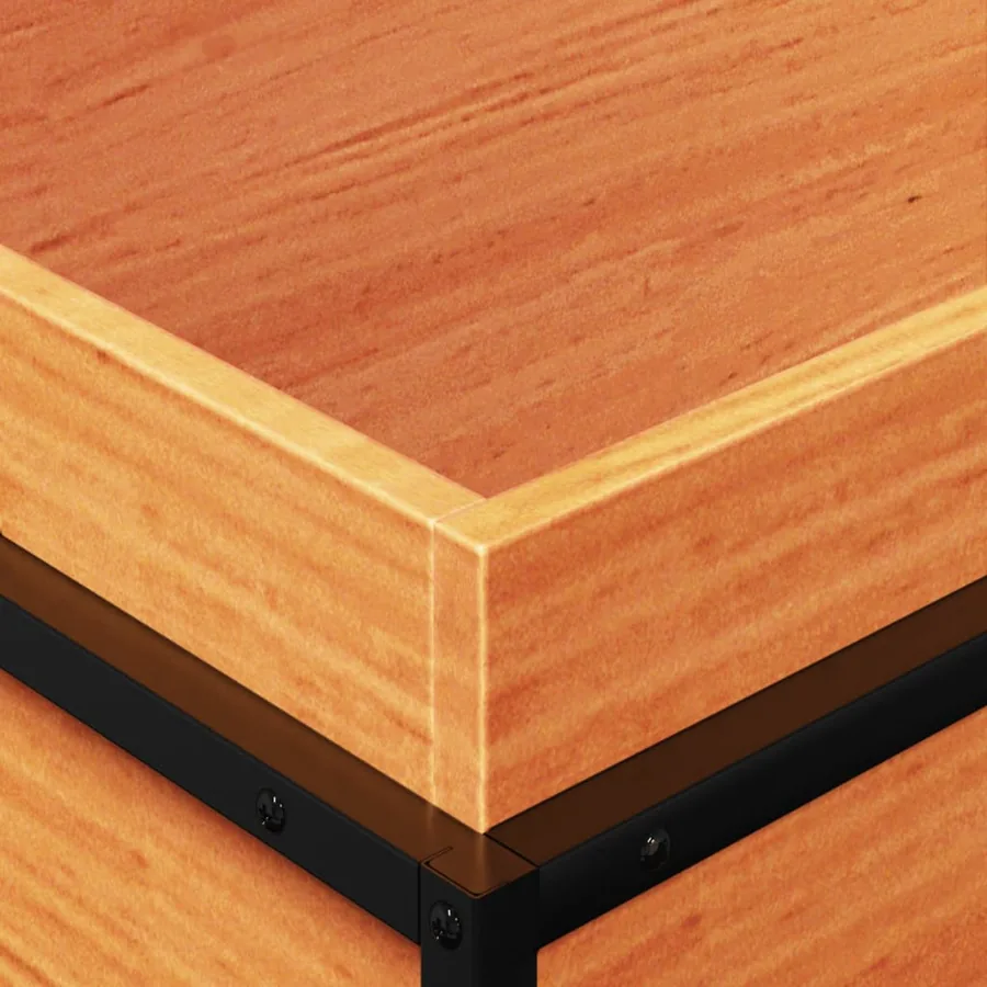 Jardinière cire marron 60x40x50 cm bois de pin massif - 8