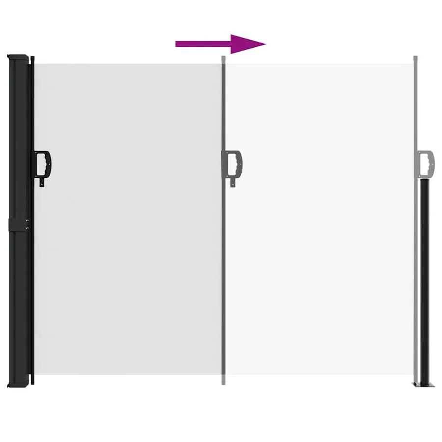 Auvent latéral rétractable blanc 160x500 cm - 5