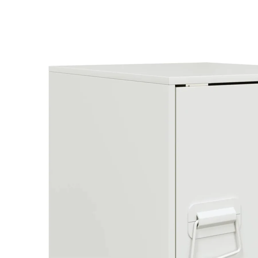 Tables de chevet 2 pcs blanc 34,5x39x44 cm acier - 11