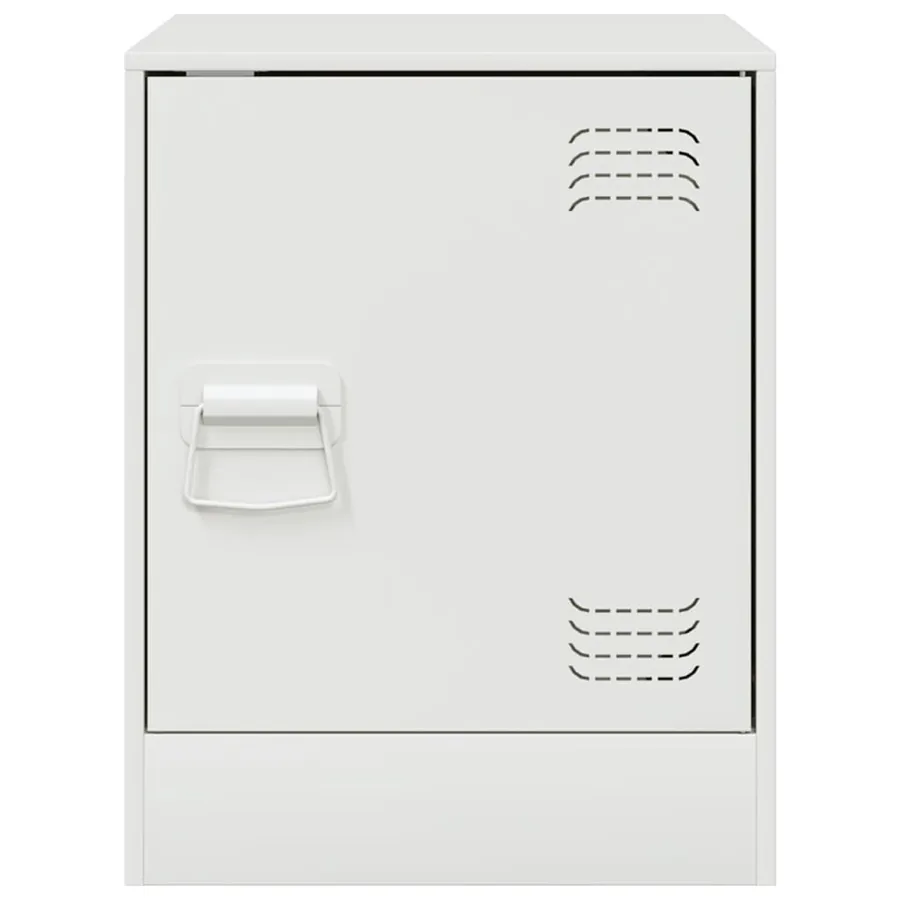Tables de chevet 2 pcs blanc 34,5x39x44 cm acier - 5