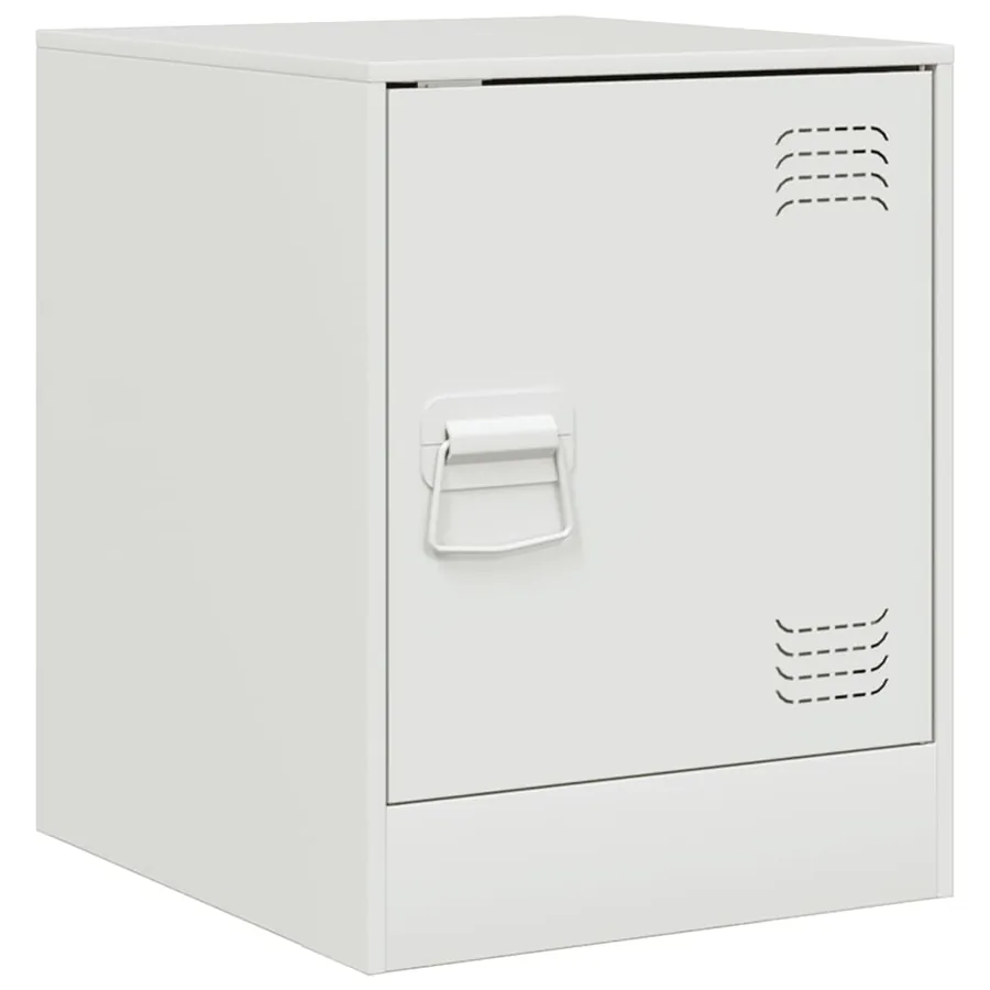 Tables de chevet 2 pcs blanc 34,5x39x44 cm acier - 7