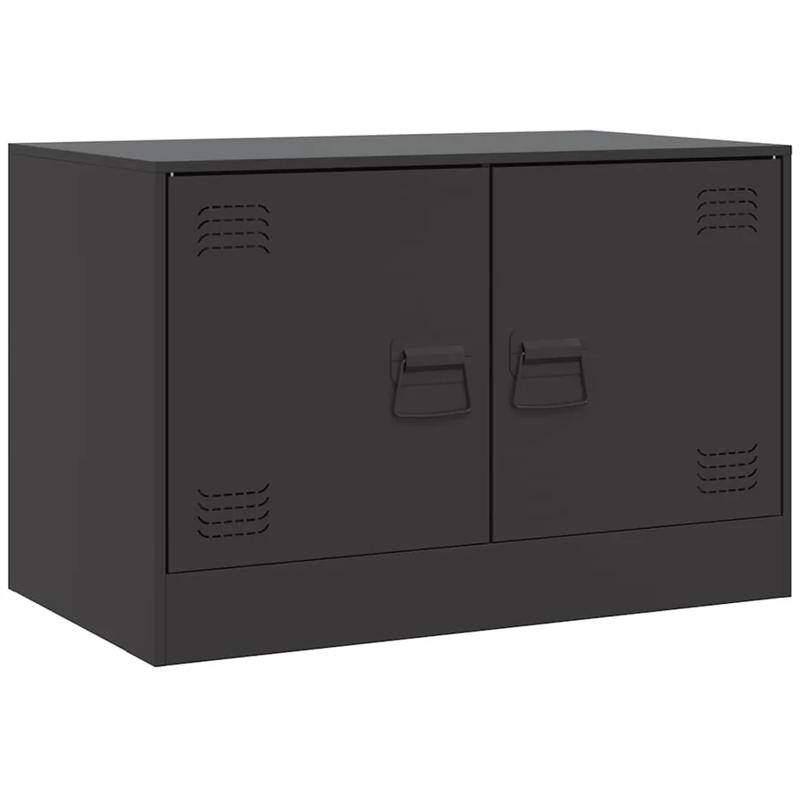 Meubles TV 2 pcs noir 67x39x44 cm acier - 5