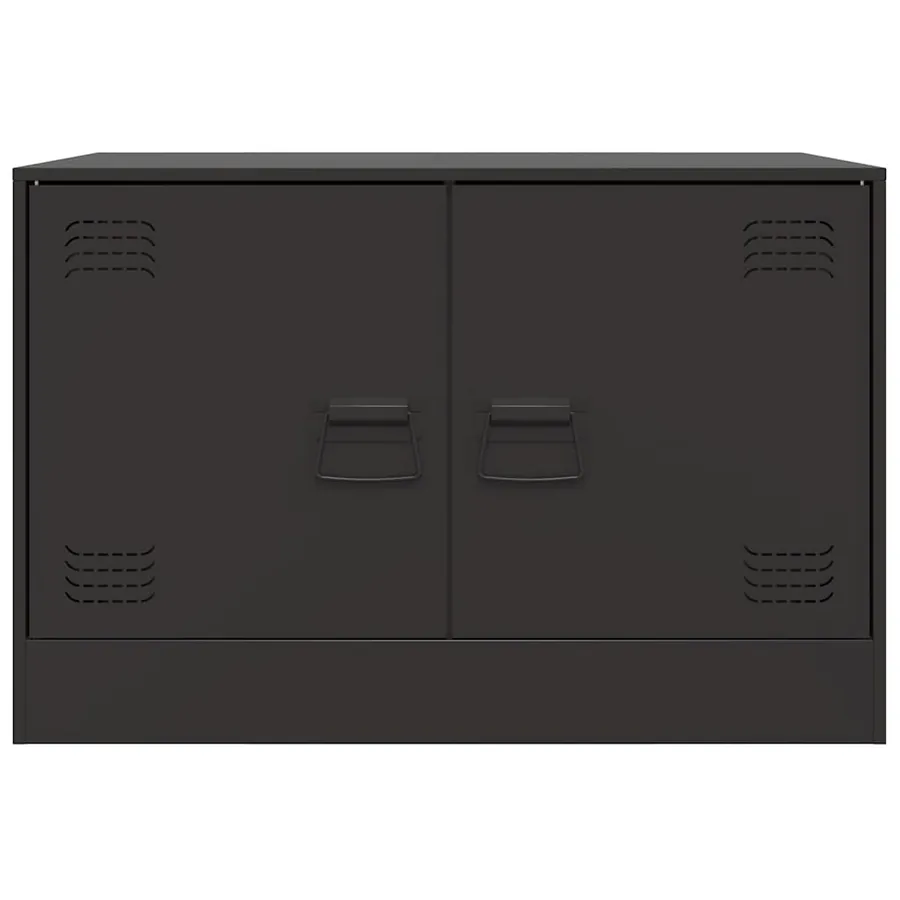 Meubles TV 2 pcs noir 67x39x44 cm acier - 6