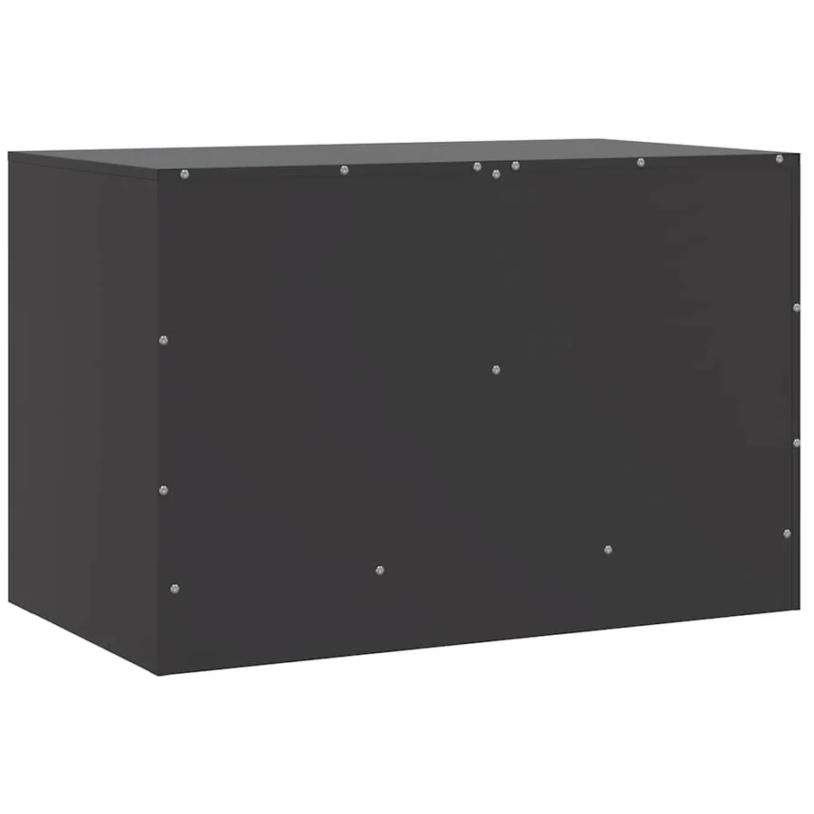 Meubles TV 2 pcs noir 67x39x44 cm acier - 9