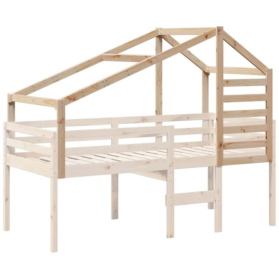 Toit de lit pour enfants 188x82x113 cm bois de pin massif - 3