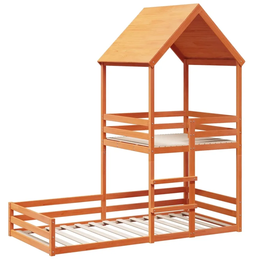 Lit superposé sans matelas cire marron 90x190 cm pin massif - 3