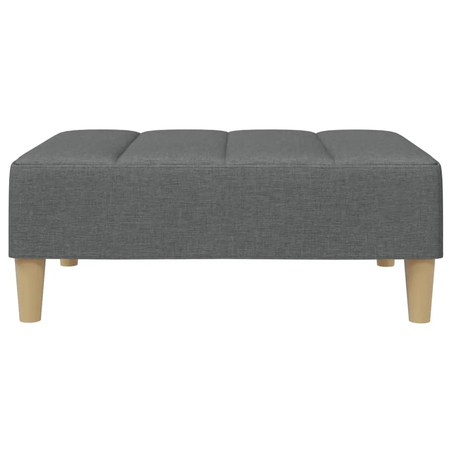 Repose-pied gris foncé 77x55x31 cm tissu - 4
