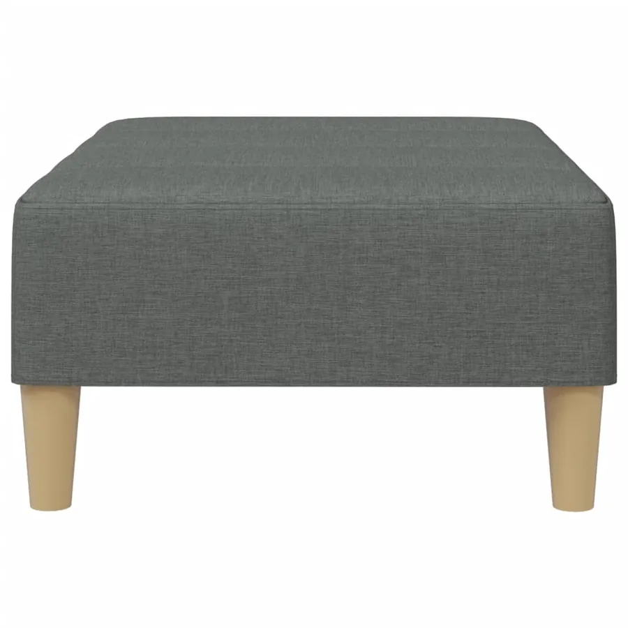 Repose-pied gris foncé 77x55x31 cm tissu - 5