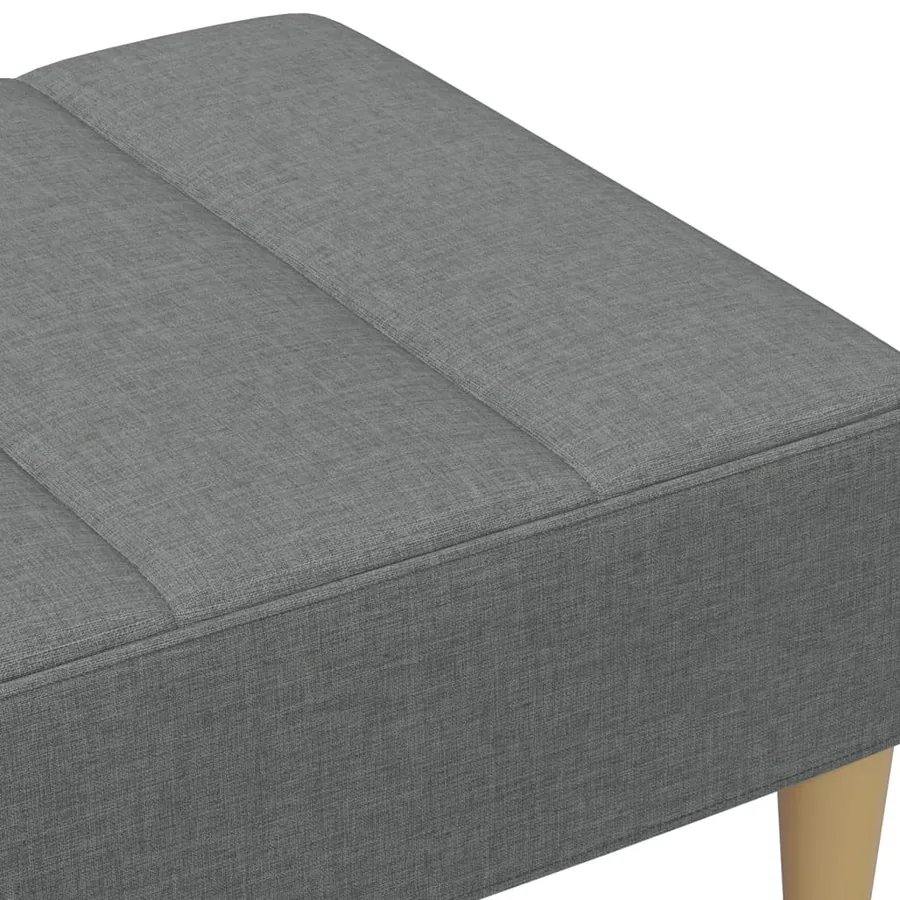 Repose-pied gris foncé 77x55x31 cm tissu - 6