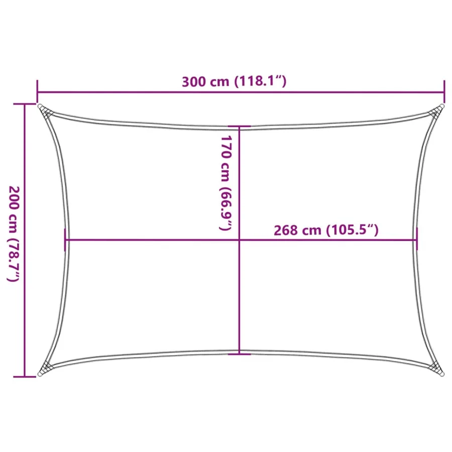 Voile d'ombrage sable 3x2 m 100 % polyester oxford - 10