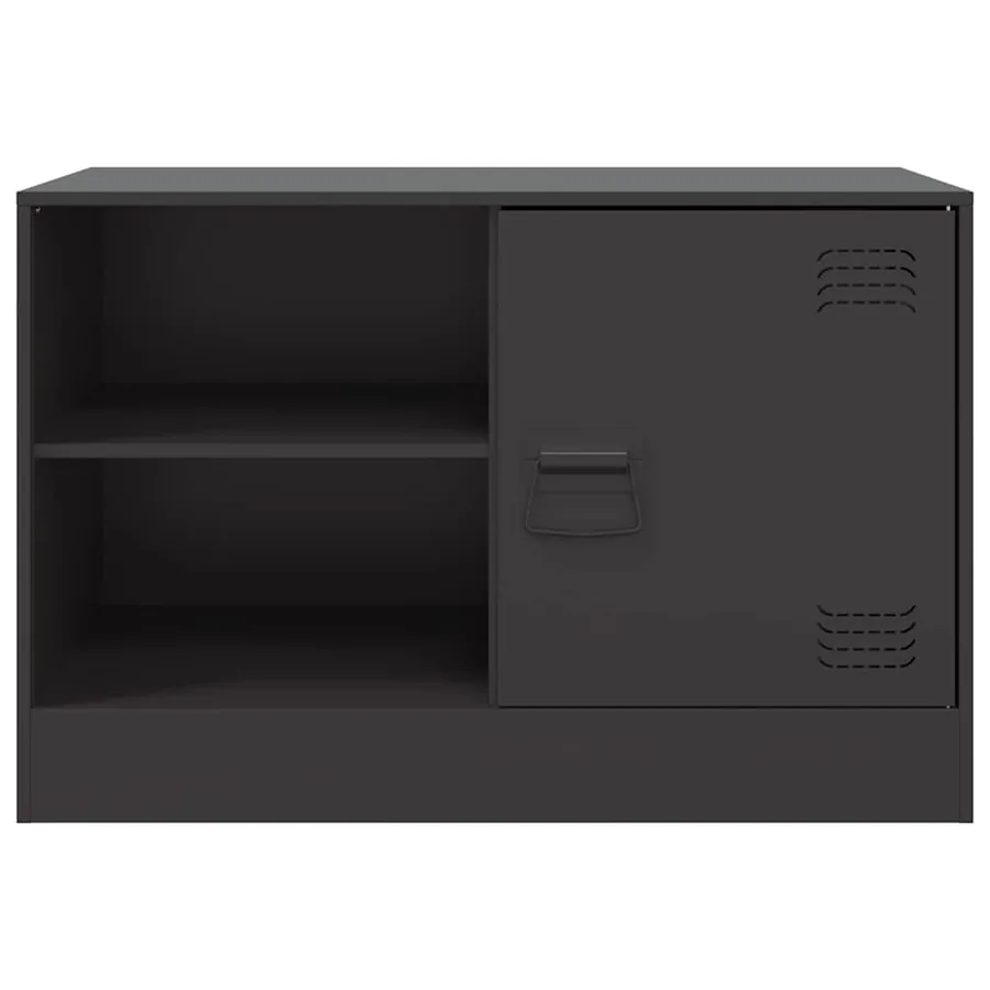 Meuble TV noir 67x39x44 cm acier - 6