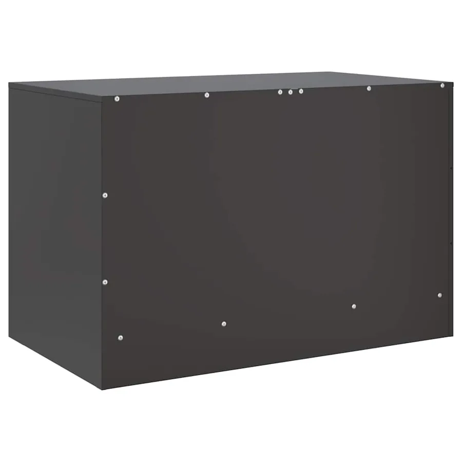 Meuble TV noir 67x39x44 cm acier - 9