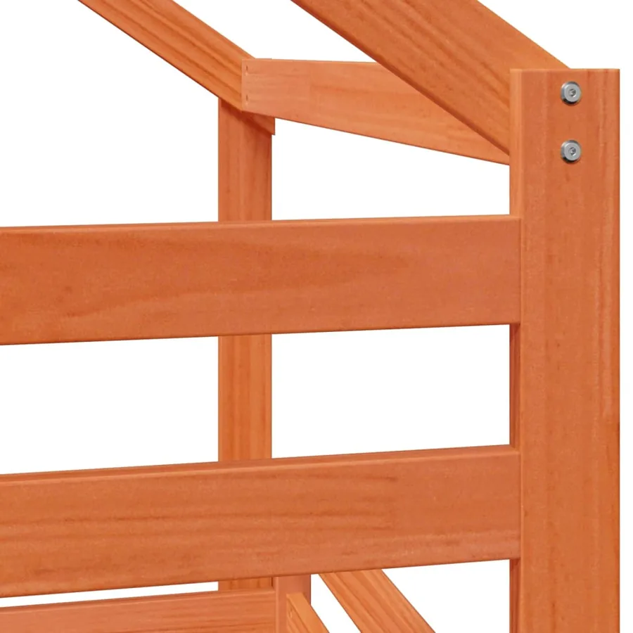 Lit superposé sans matelas cire marron 90x190 cm pin massif - 9