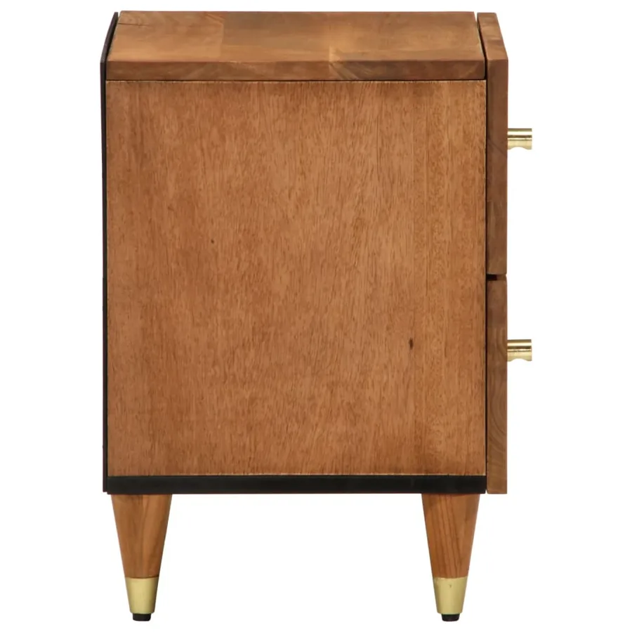 Tables de chevet 2 pcs 40x33x46 cm Bois de manguier solide - 4