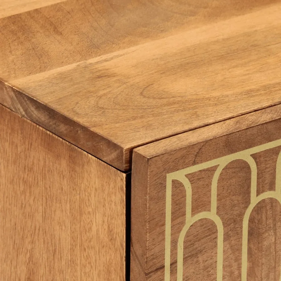 Tables de chevet 2 pcs 40x33x46 cm Bois de manguier solide - 7