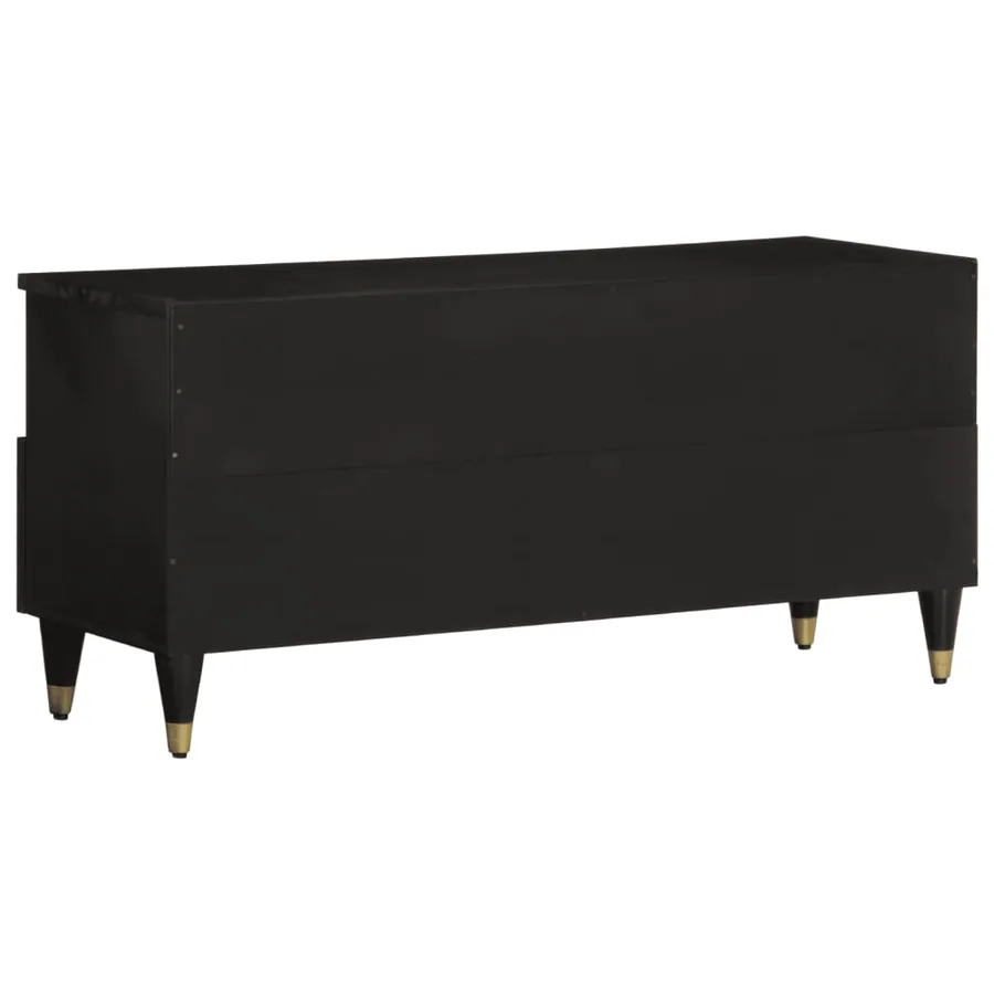 Meuble TV 100x33x46 cm bois massif de manguier - 5