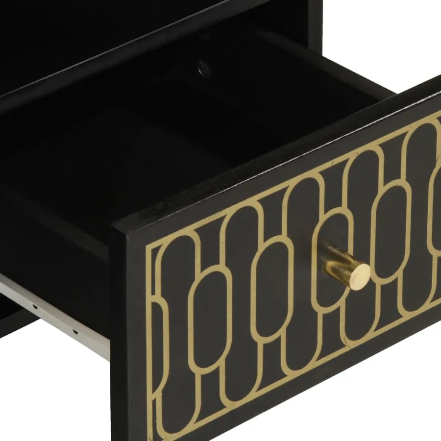 Meuble TV 100x33x46 cm bois massif de manguier - 8
