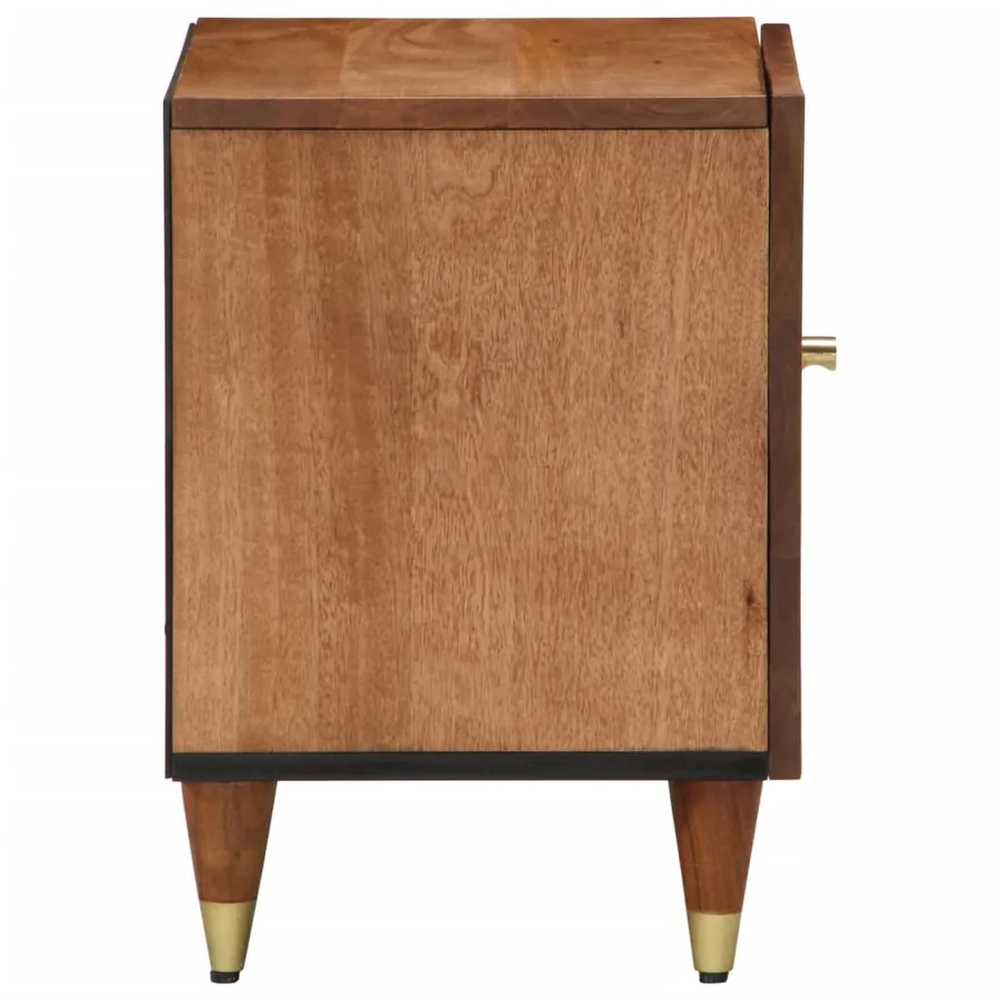Tables de chevet 2 pcs 40x33x46 cm Bois de manguier solide - 4
