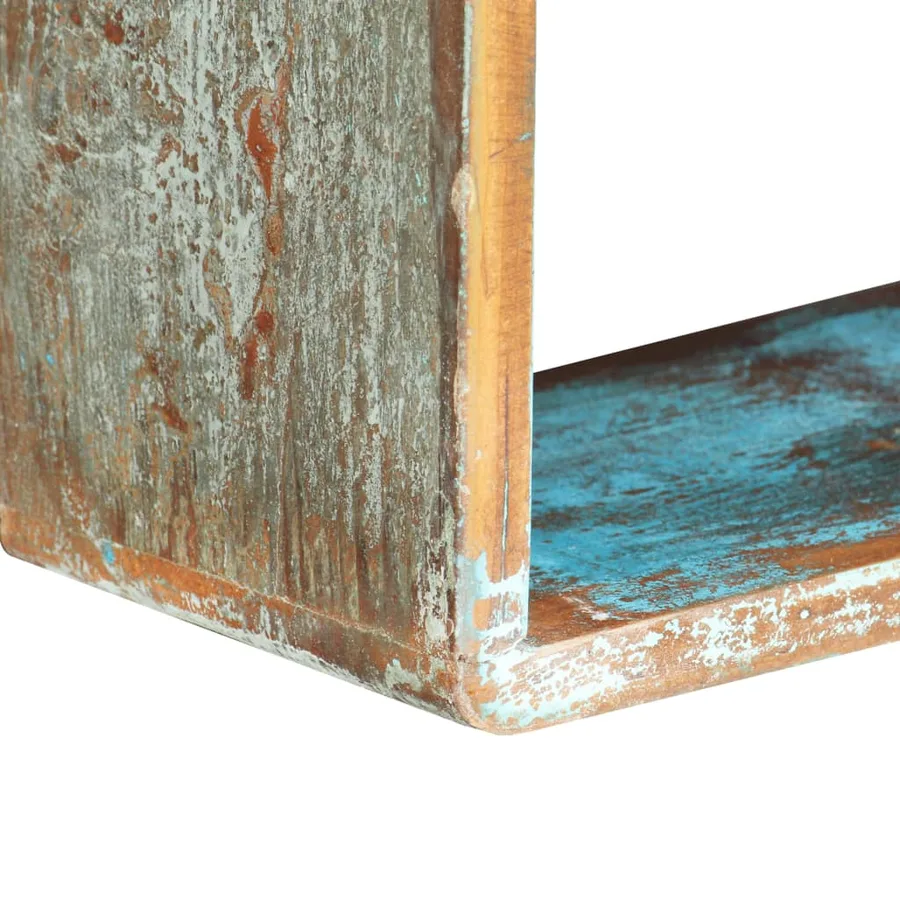 Ensemble d'étagère cube 3 pcs Bois solide de récupération - 4