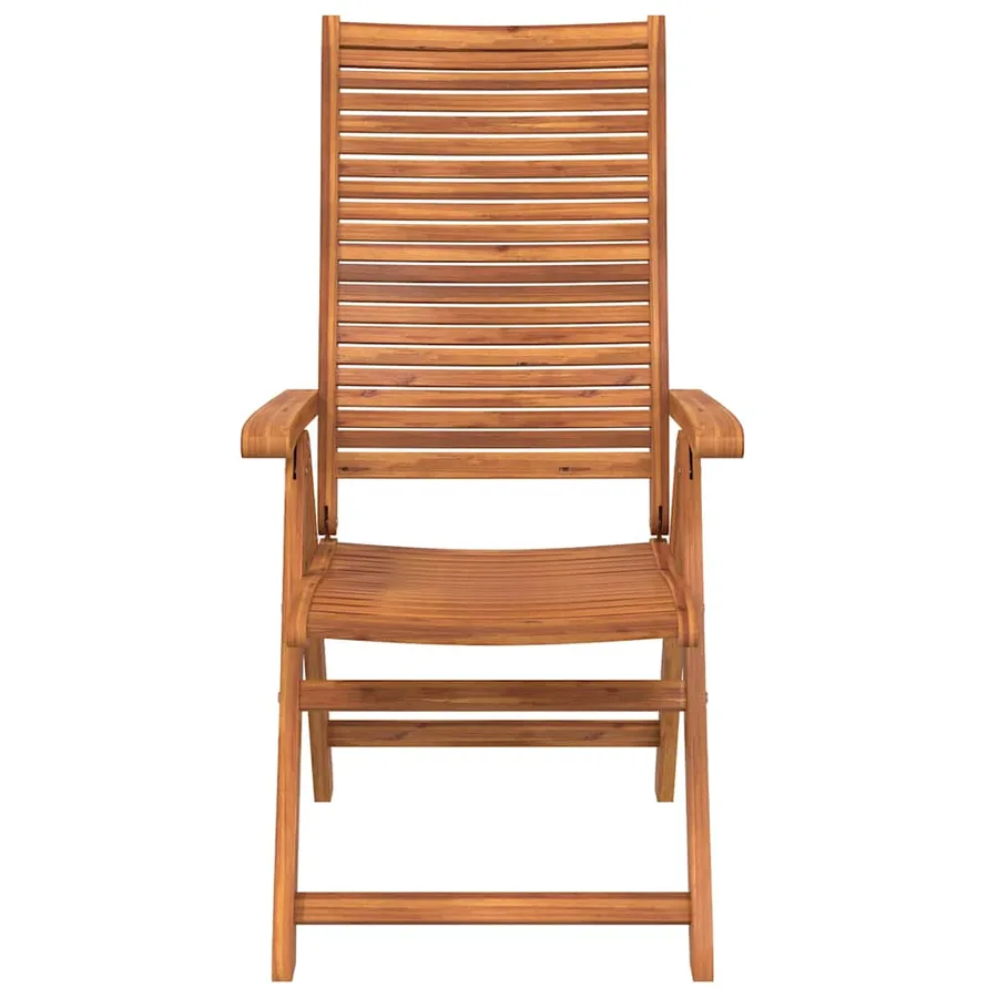 Chaises de jardin lot de 2 beige bois d'acacia et polypropylène - 16